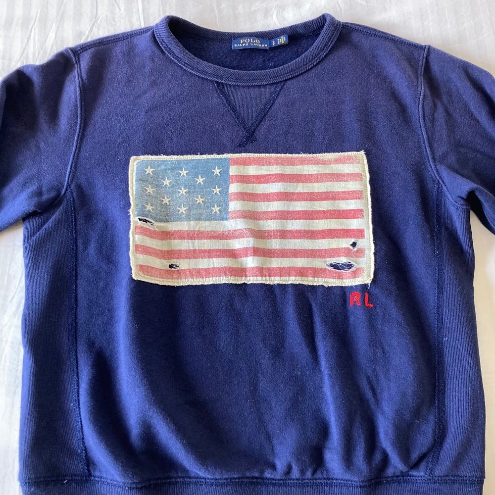 Ralph Lauren Women's crew neck Flag Sweatshirt